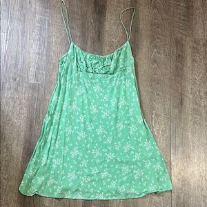 Auguste 10 Floral Green Spaghetti Strap Top